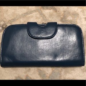 RESERVED for trade.Navy wallet with floral